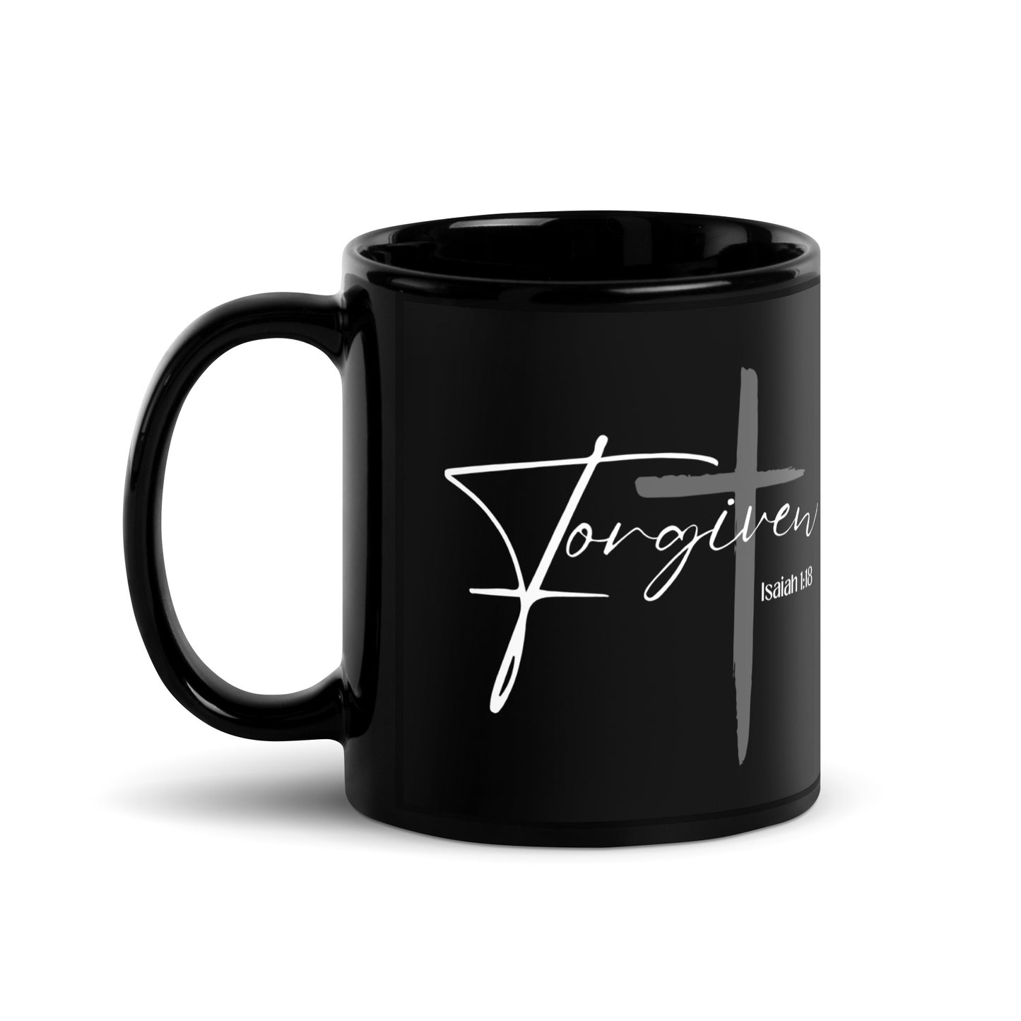 Forgiven Black Glossy Mug