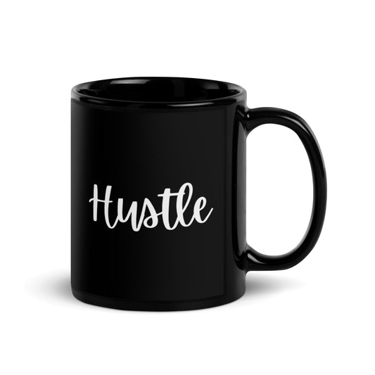 Hustle Black Glossy Mug