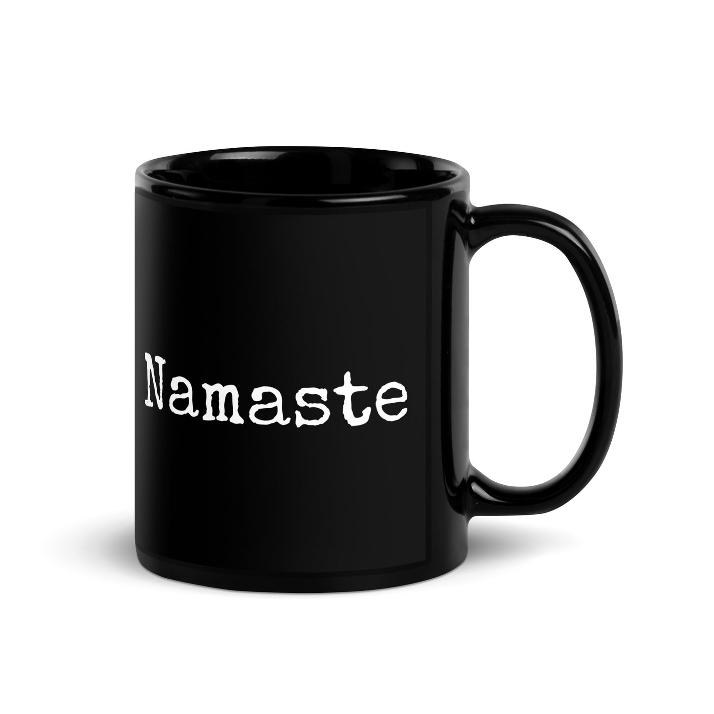 Namaste Black Glossy Mug