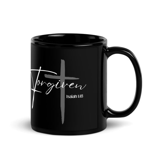 Forgiven Black Glossy Mug