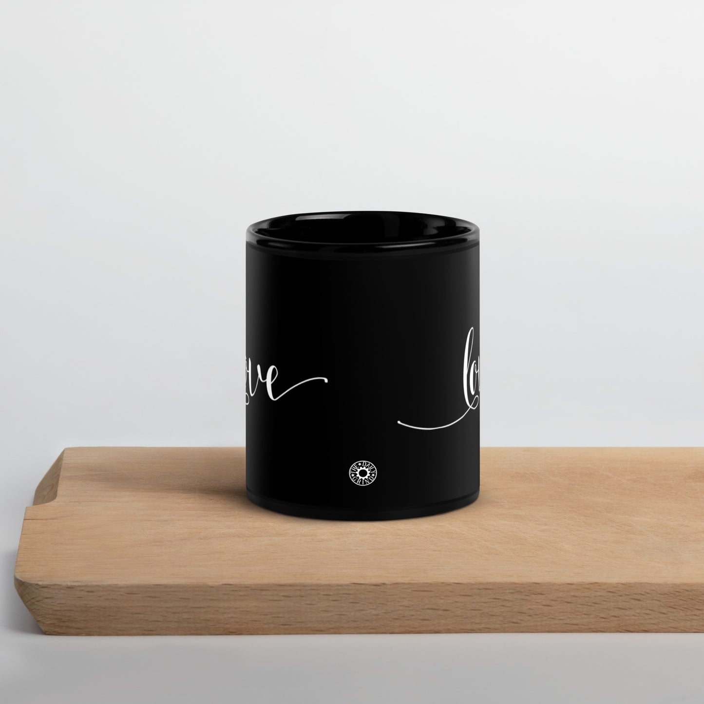 Love Black Glossy Mug