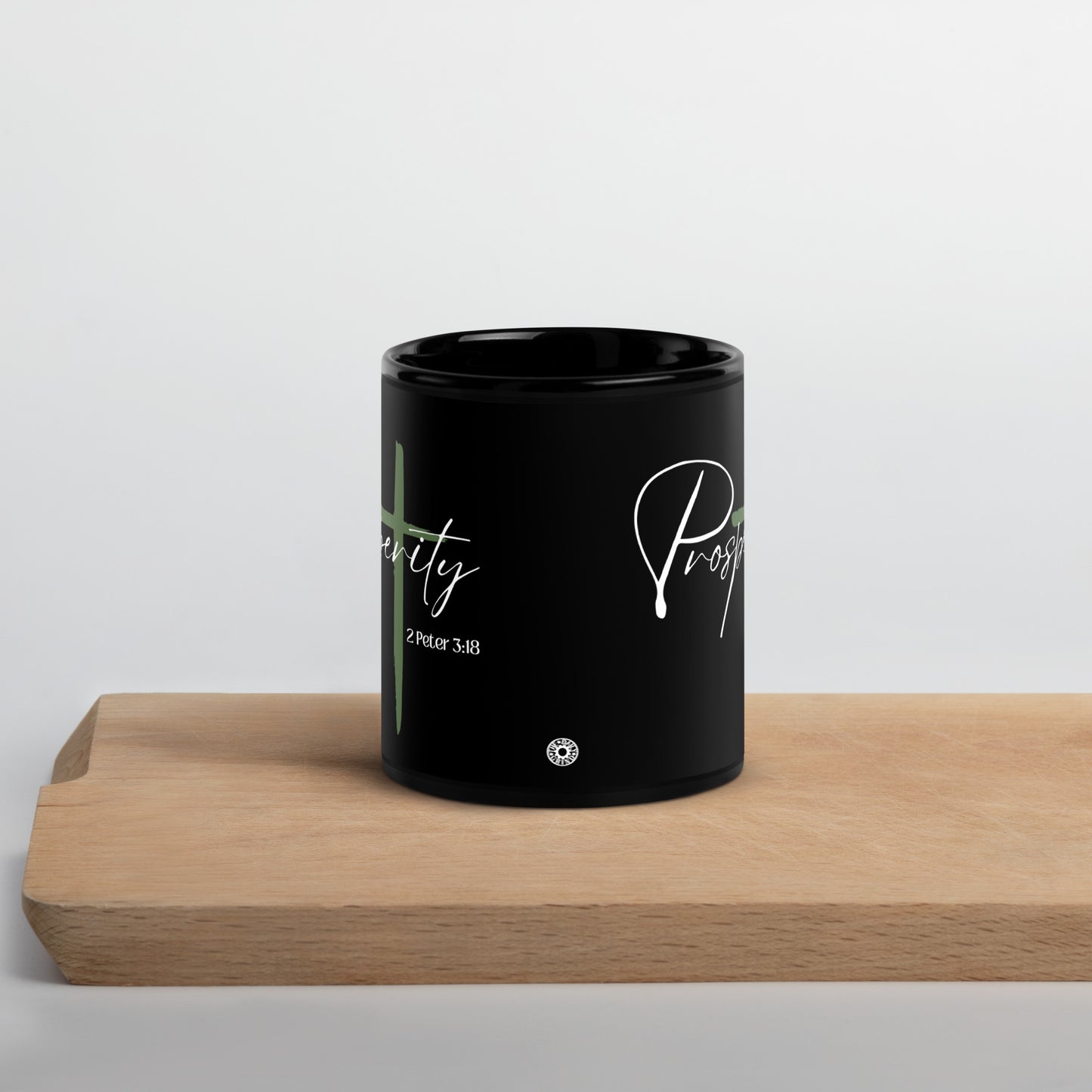 Prosperity Black Glossy Mug