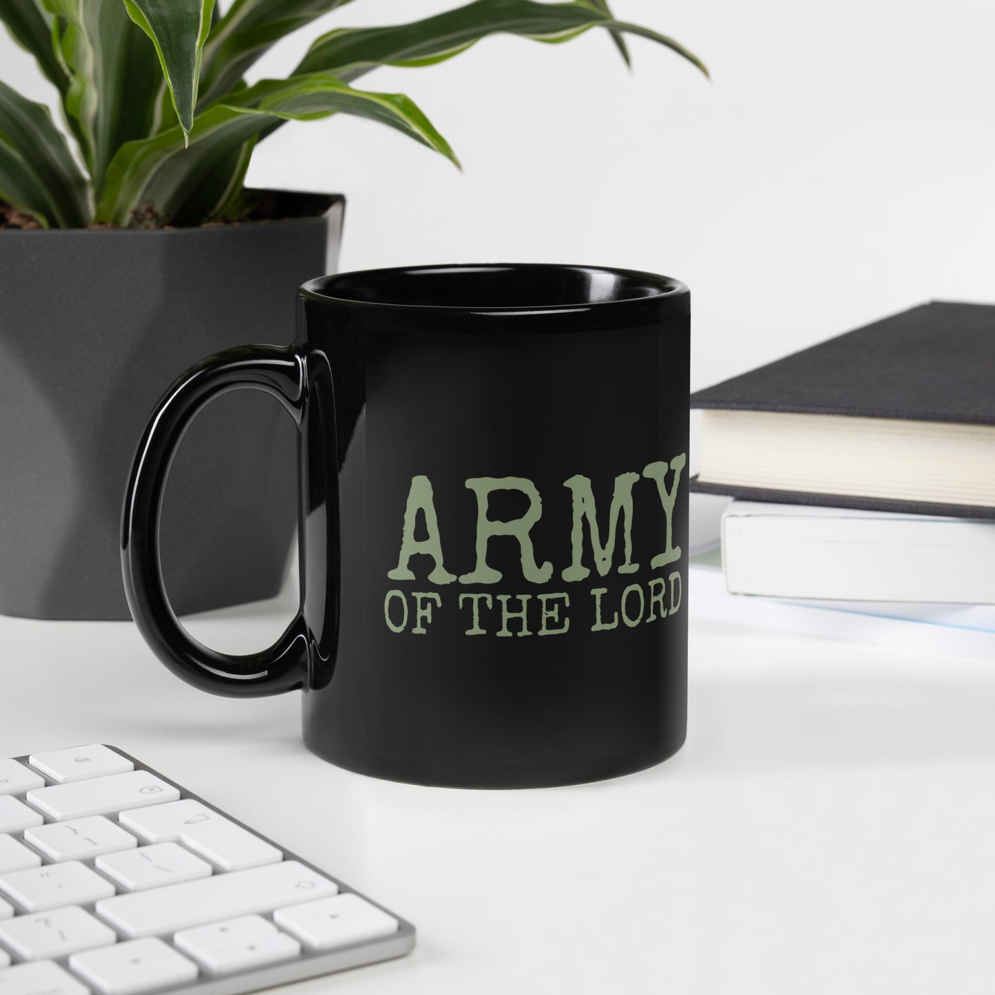 Army of the Lord Black Glossy Mug