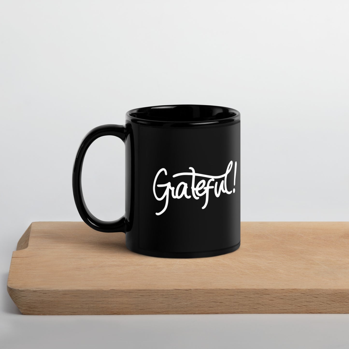 Grateful Black Glossy Mug