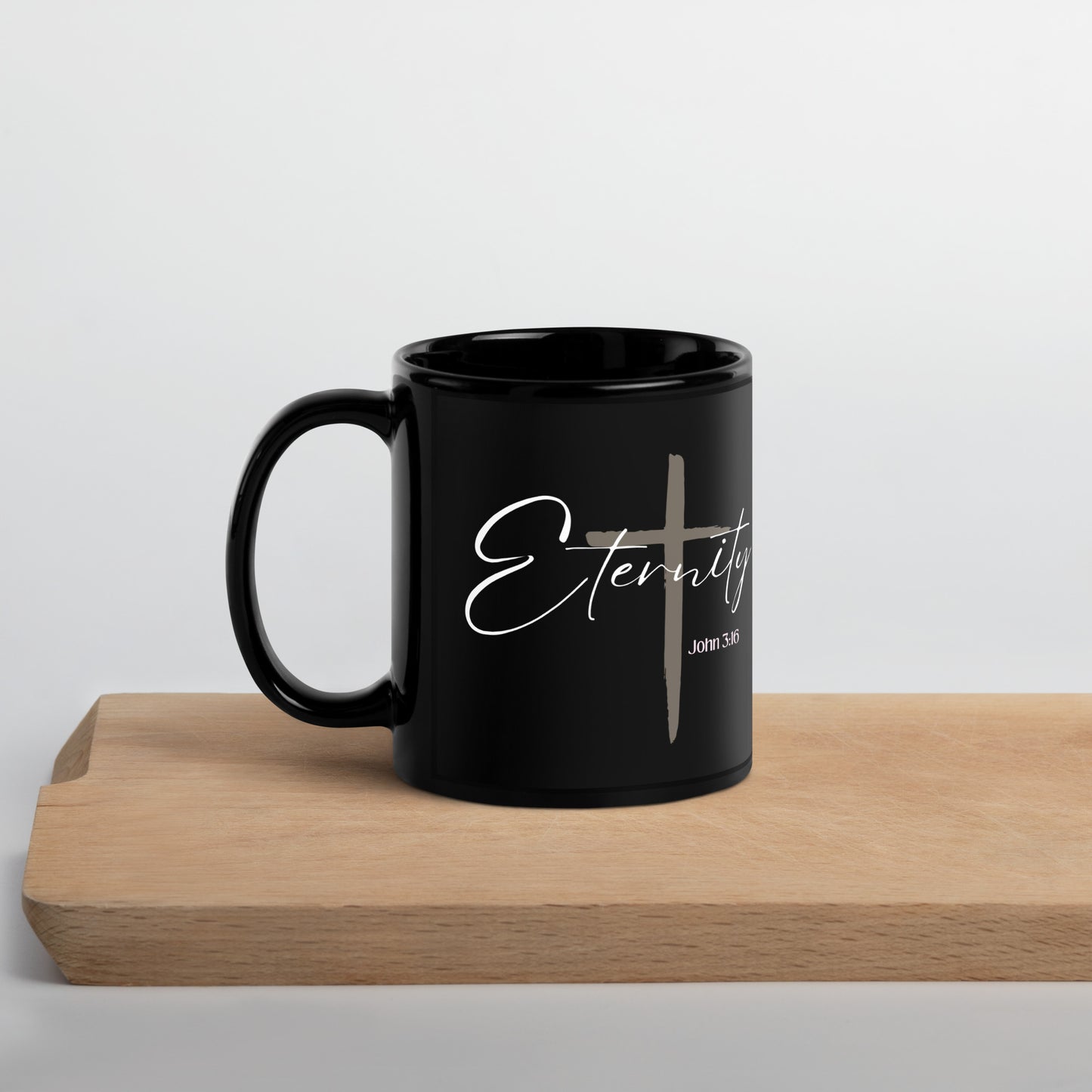 Eternity Black Glossy Mug