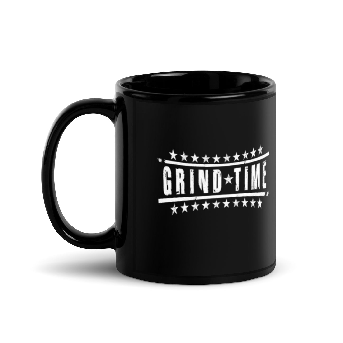 Grind Time Black Glossy Mug