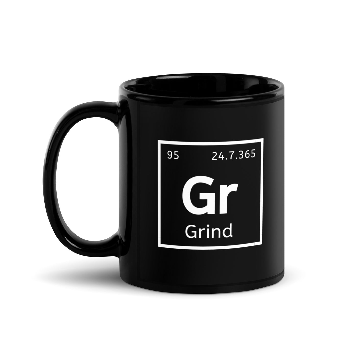 Grind Periodic Element Black Glossy Mug