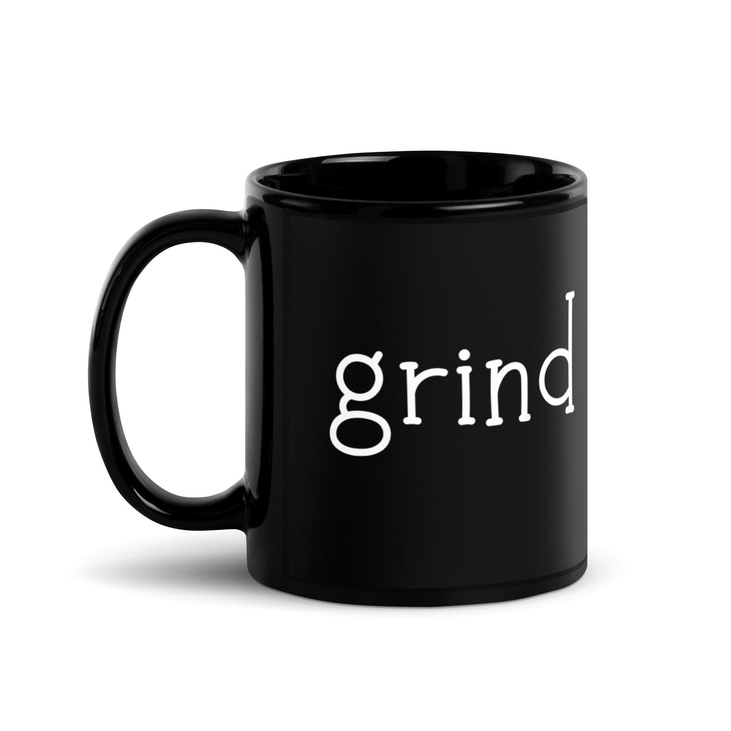 Grind Black Glossy Mug