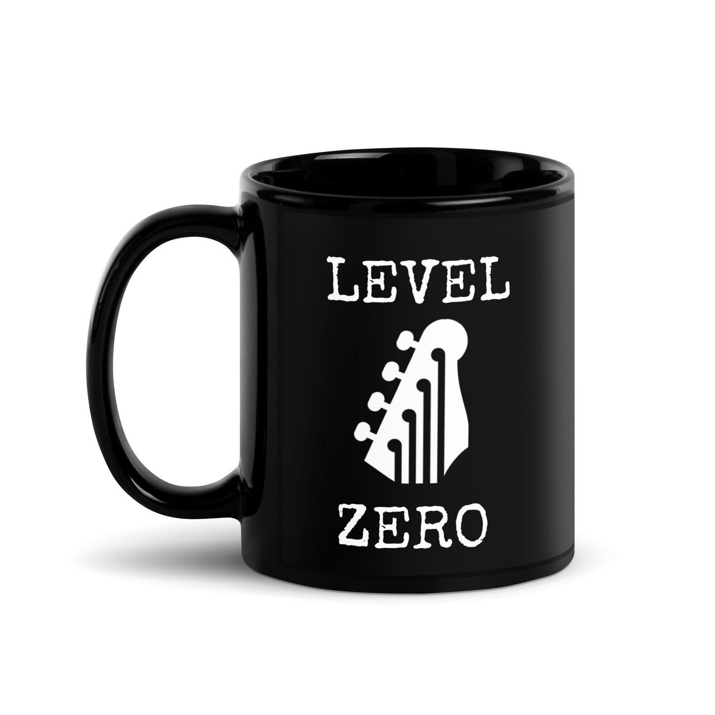 Level Zero Guitar Head Black Glossy Mug