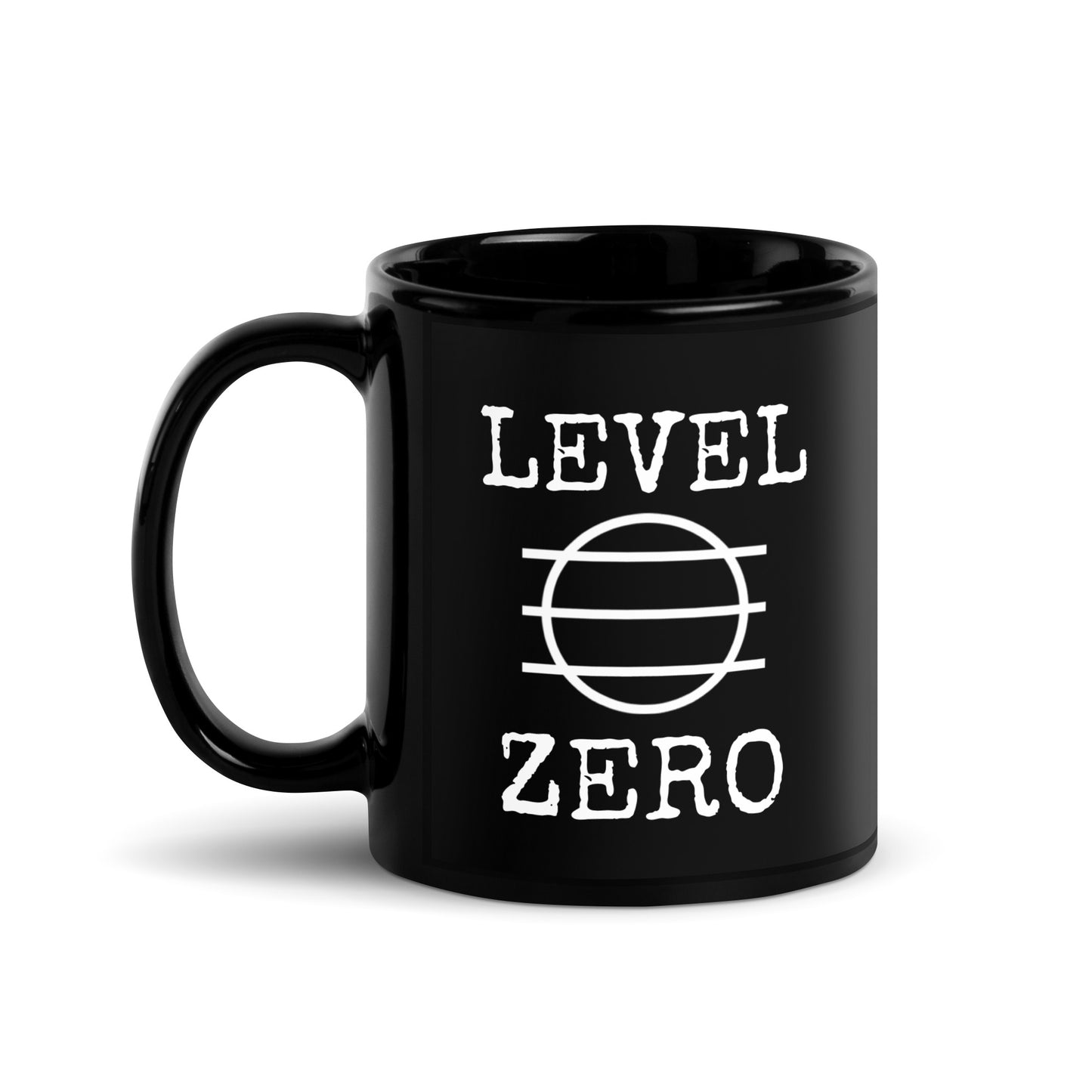 Level Zero Music Note Black Glossy Mug