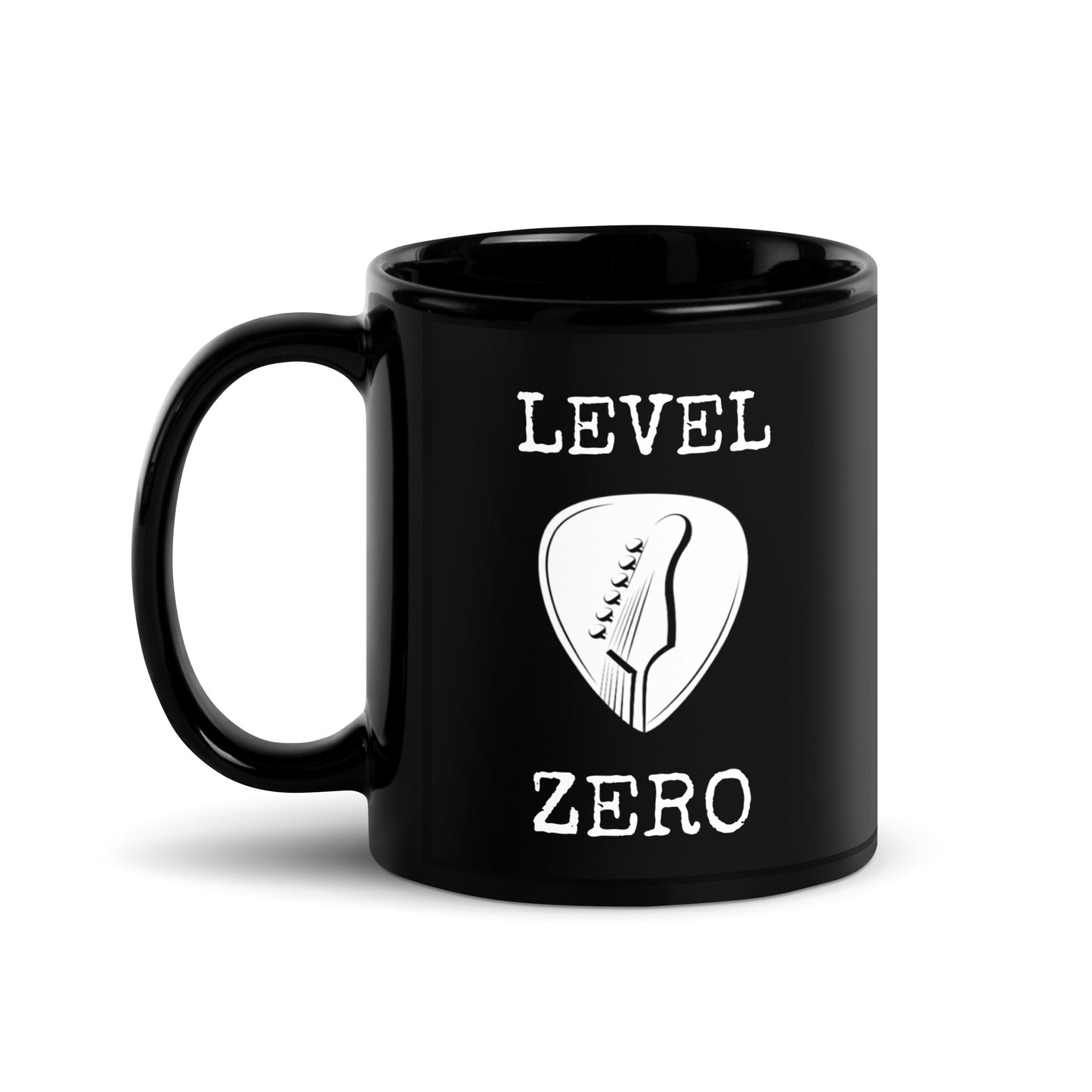 Guitar Pick Black Glossy Mug