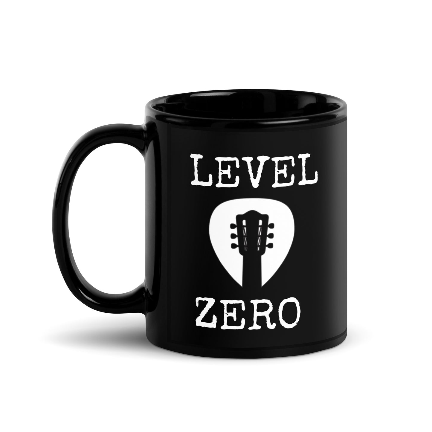 Guitar Pick Black Glossy Mug