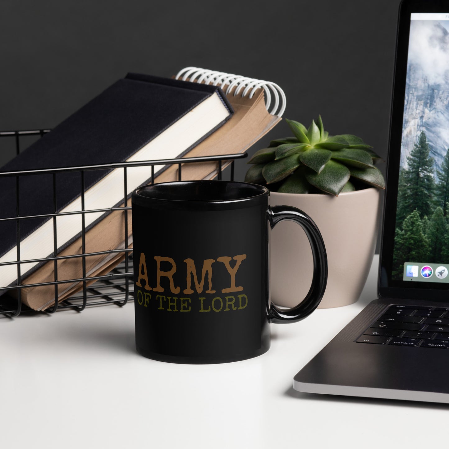 Army of the Lord Black Glossy Mug