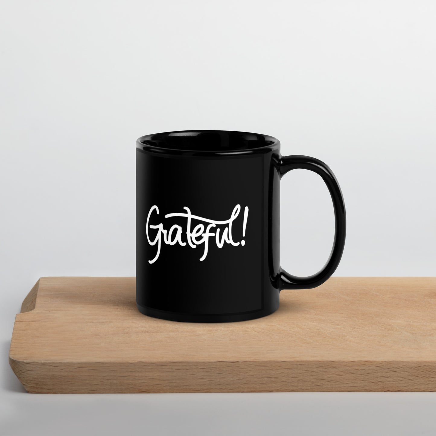 Grateful Black Glossy Mug