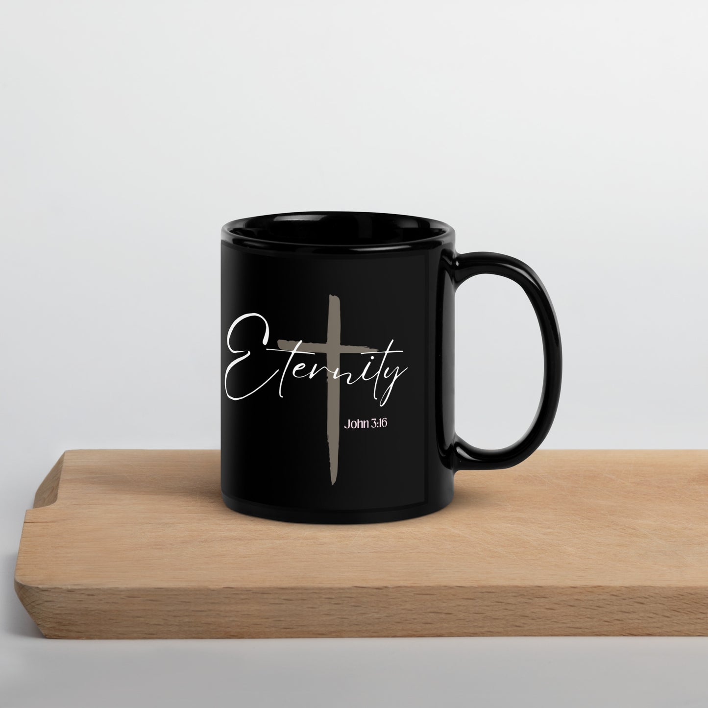 Eternity Black Glossy Mug