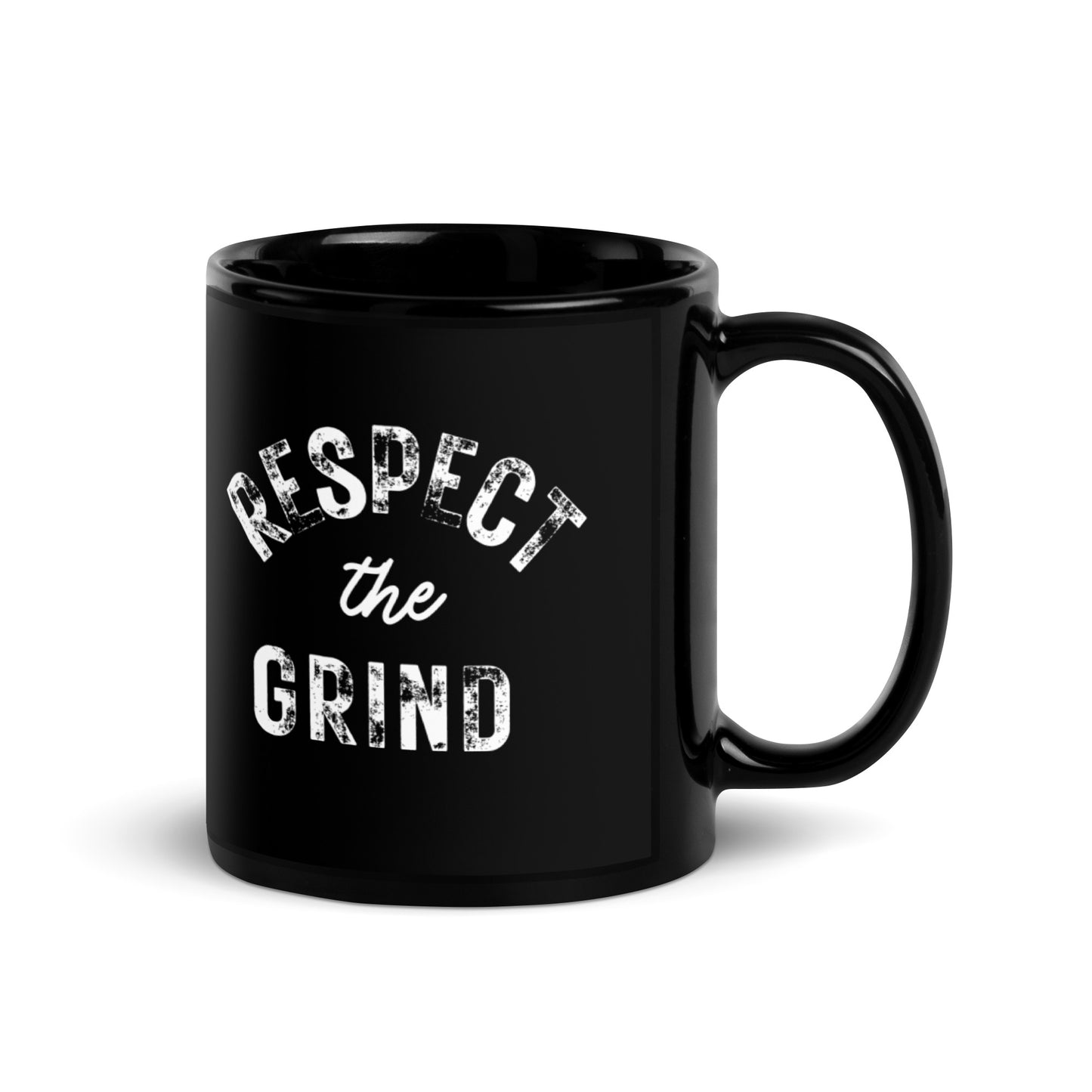 Respect the Grind Black Glossy Mug