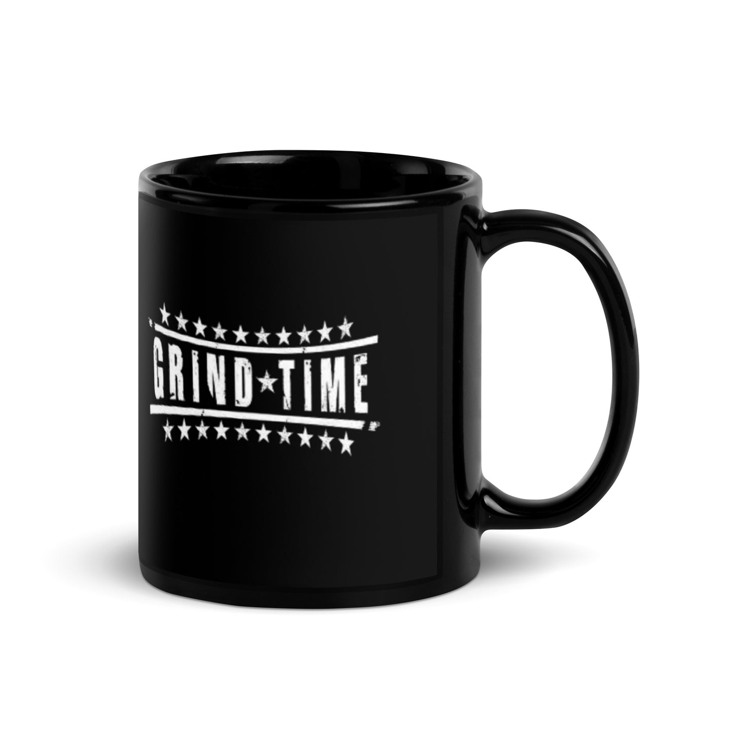 Grind Time Black Glossy Mug