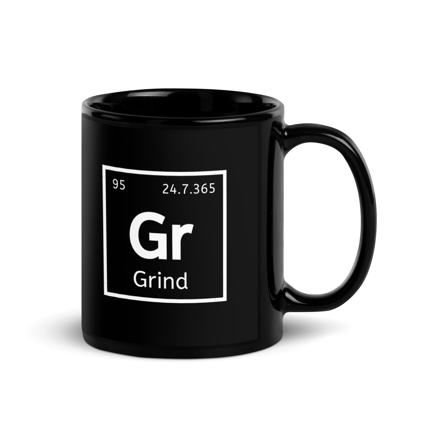 Grind Periodic Element Black Glossy Mug