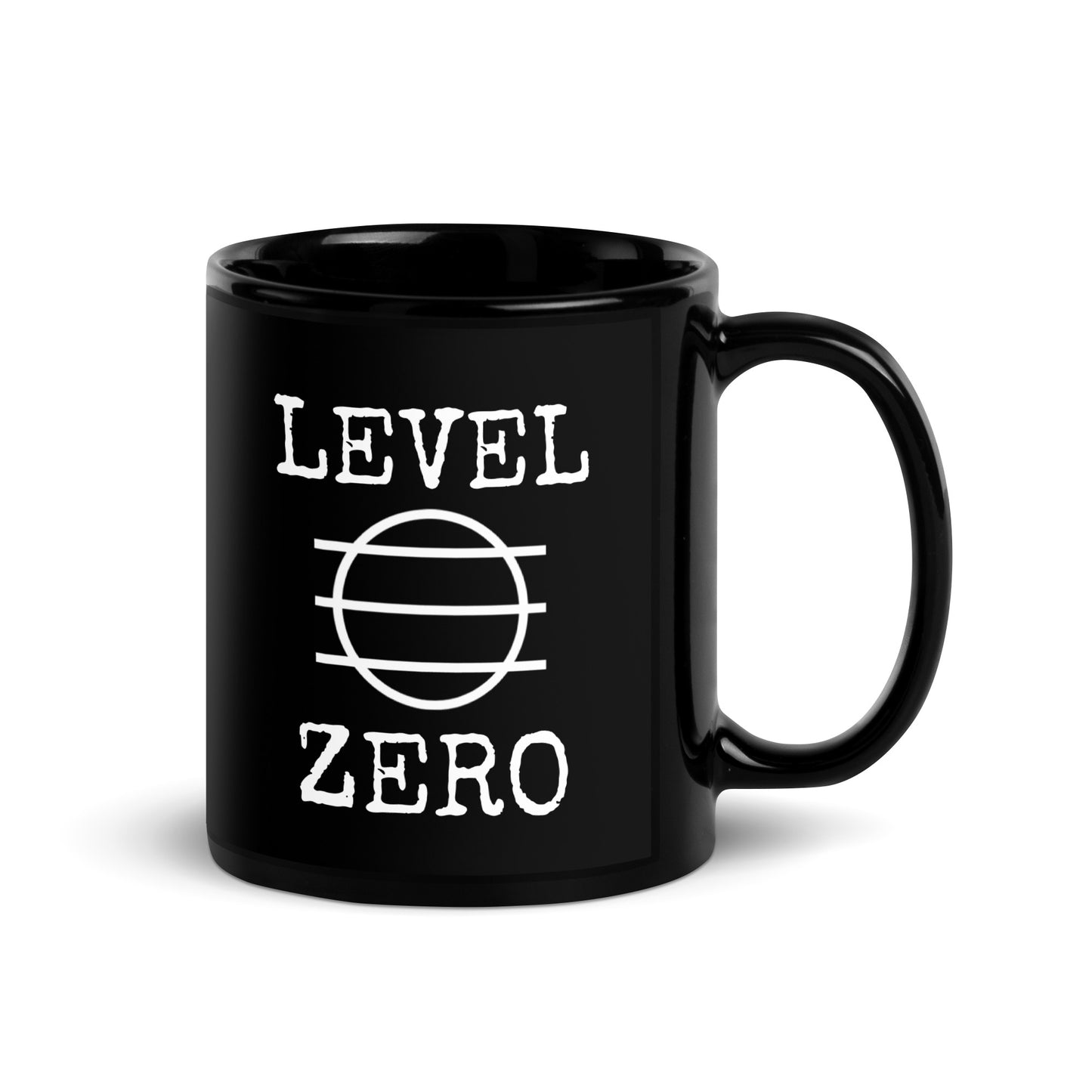 Level Zero Music Note Black Glossy Mug