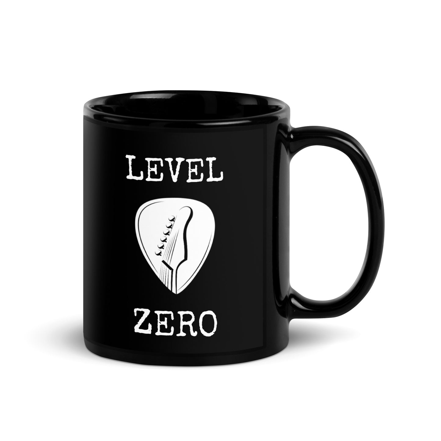 Guitar Pick Black Glossy Mug