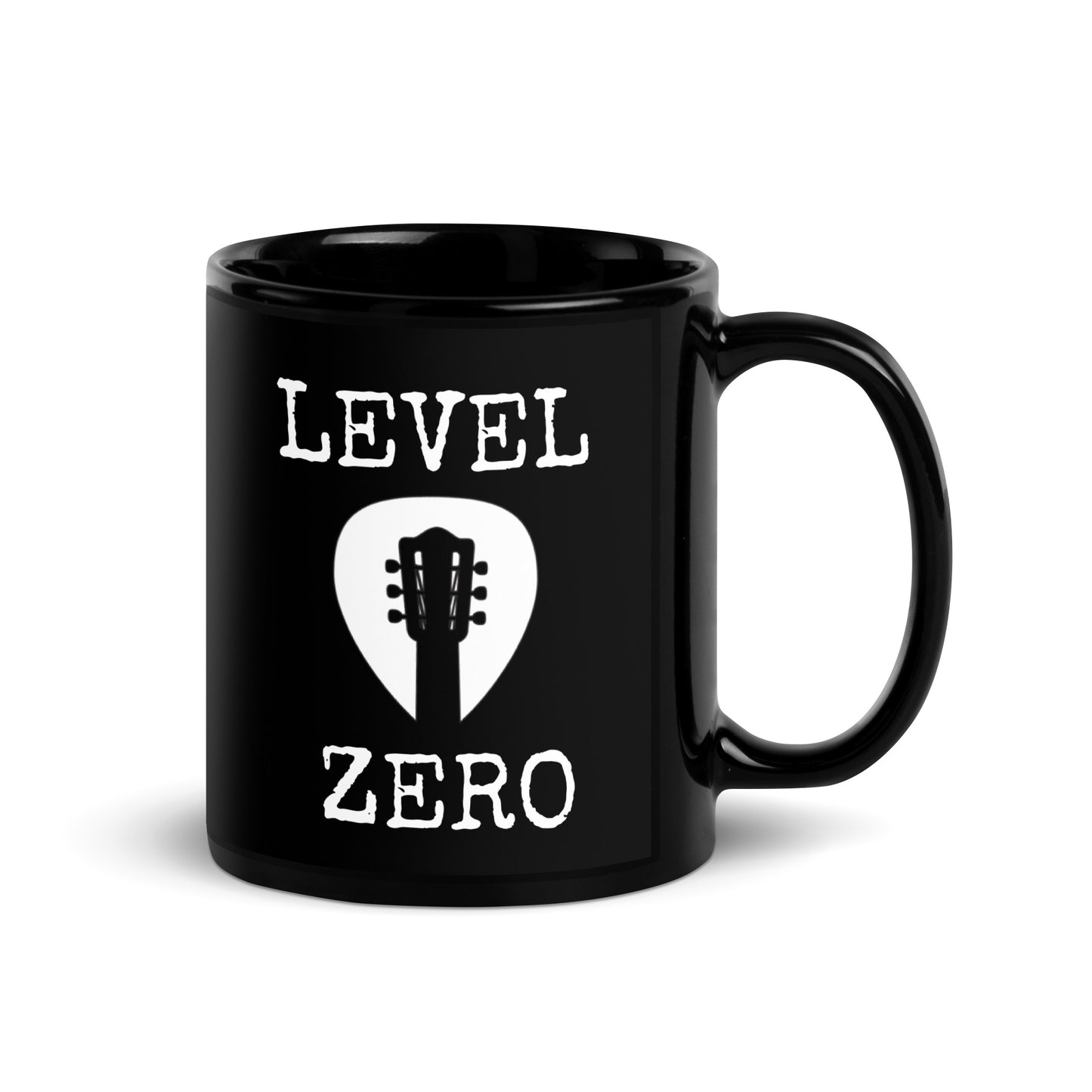 Guitar Pick Black Glossy Mug