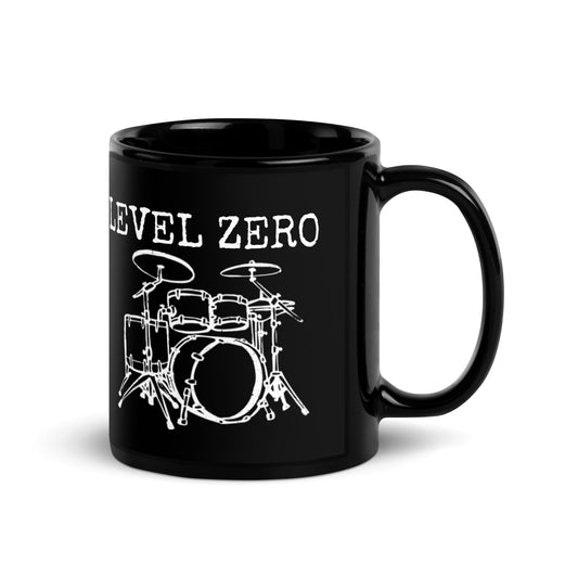 Drum Set Black Glossy Mug