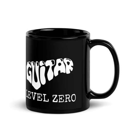 Guitar Word Black Glossy Mug