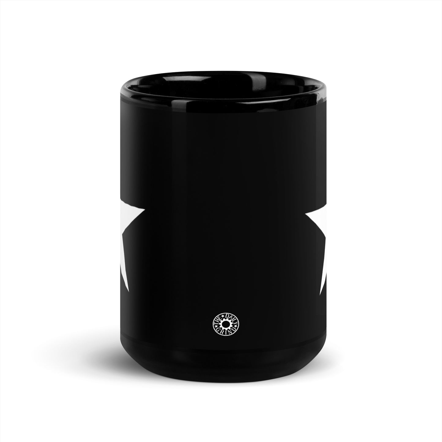 White Star Black Glossy Mug