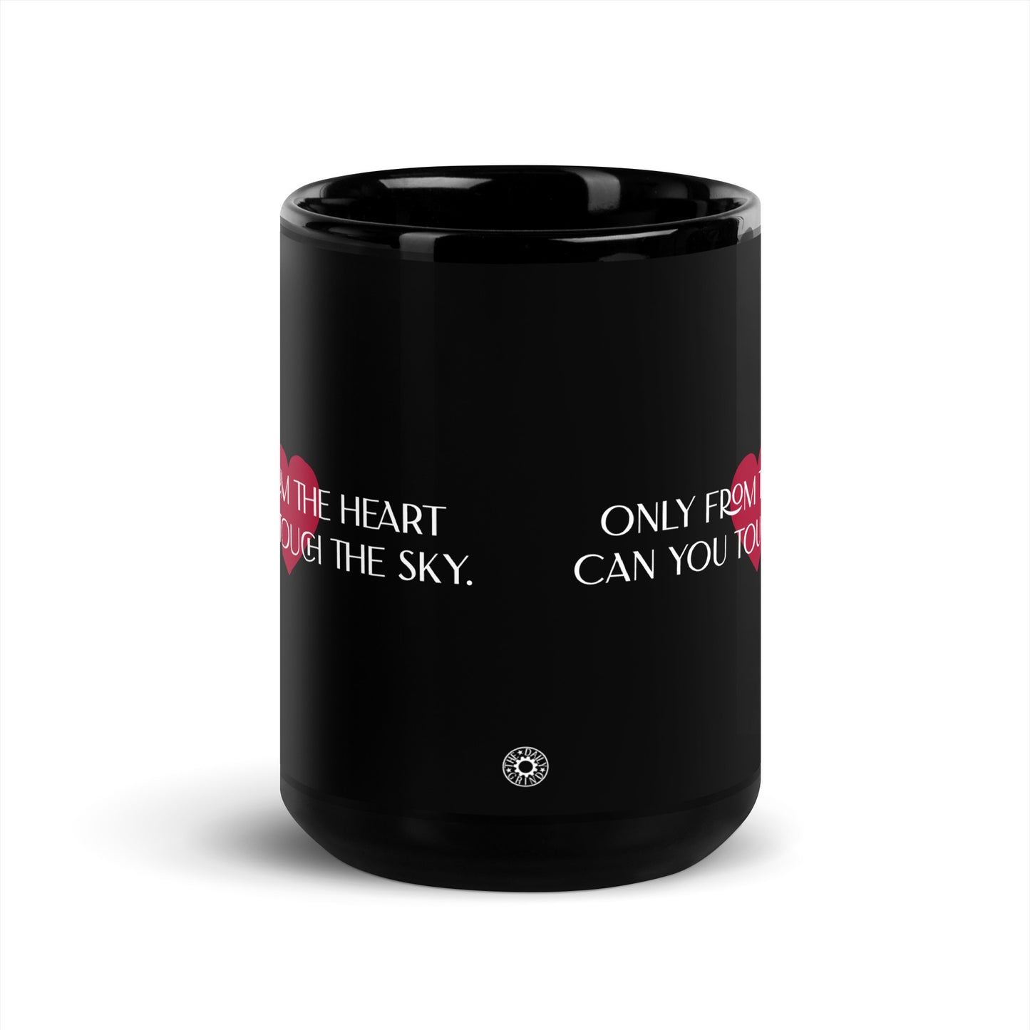 Only From the Heart Black Glossy Mug