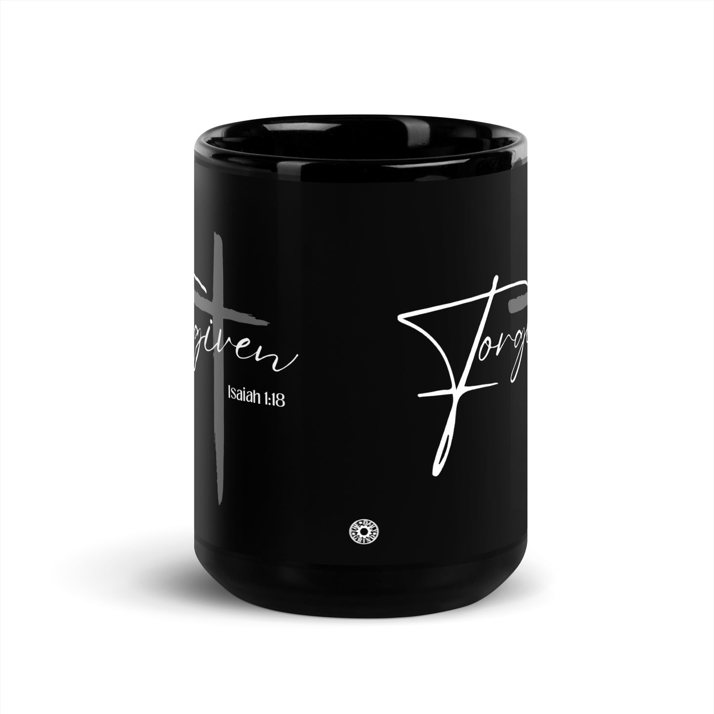 Forgiven Black Glossy Mug