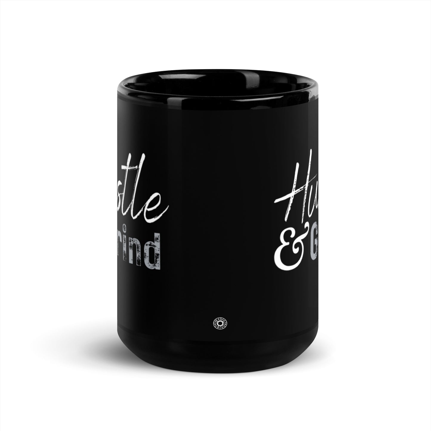 Hustle and Grind Black Glossy Mug