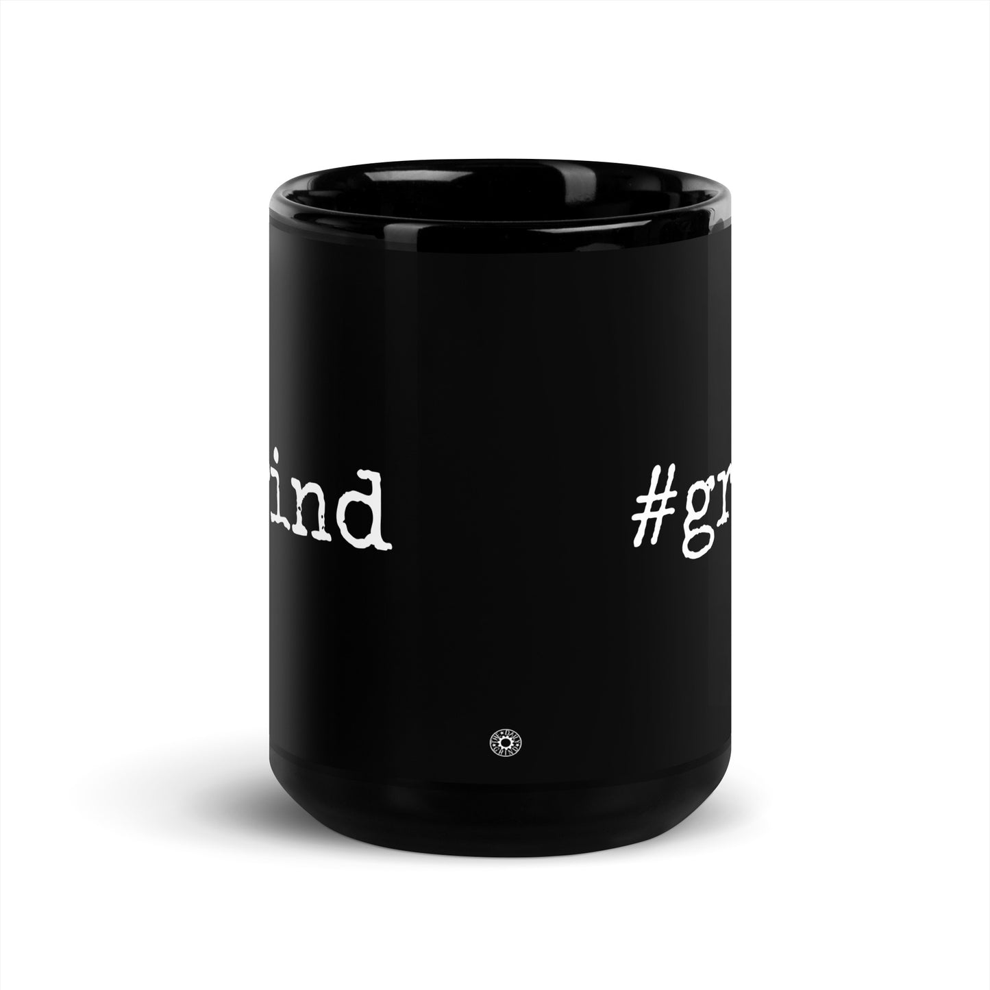 #grind Black Glossy Mug