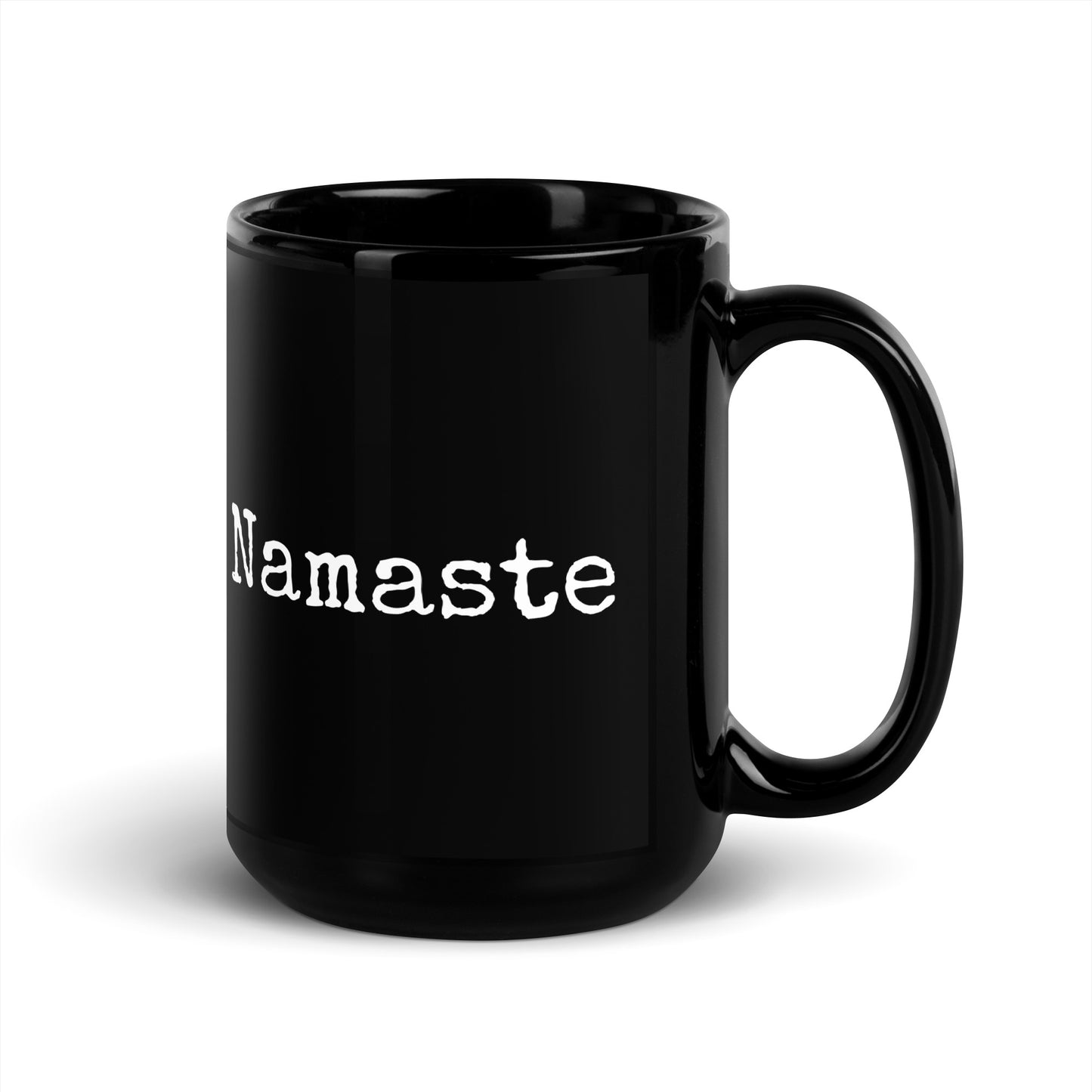 Namaste Black Glossy Mug