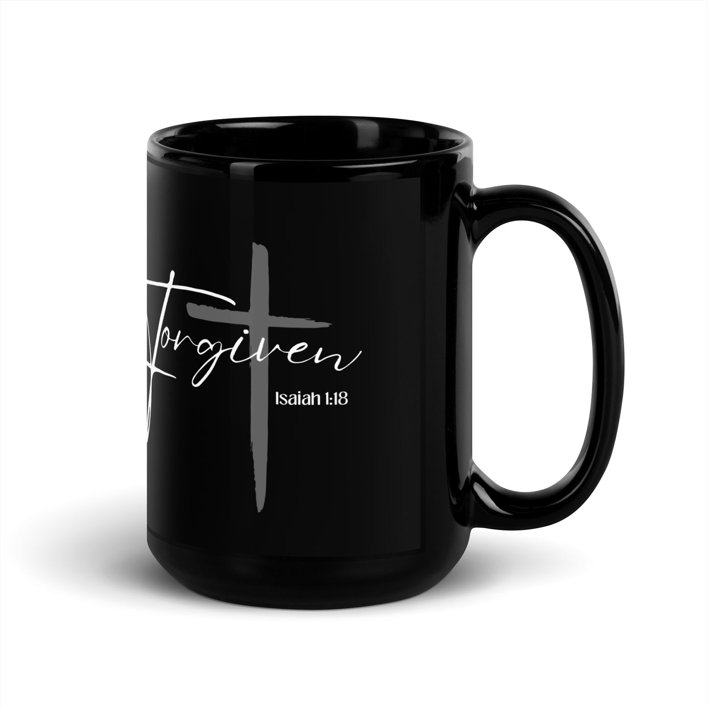 Forgiven Black Glossy Mug