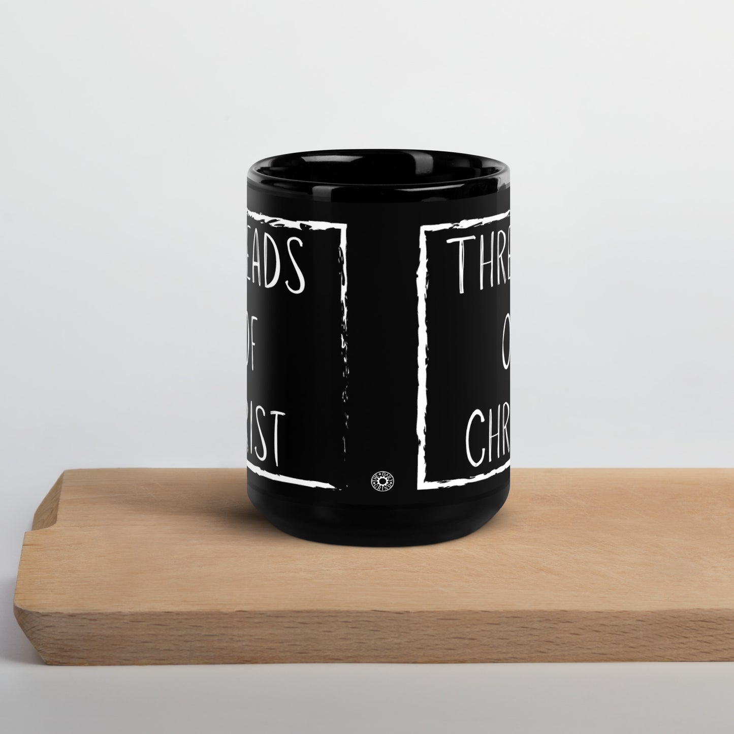 Threads of Christ Black Glossy Mug