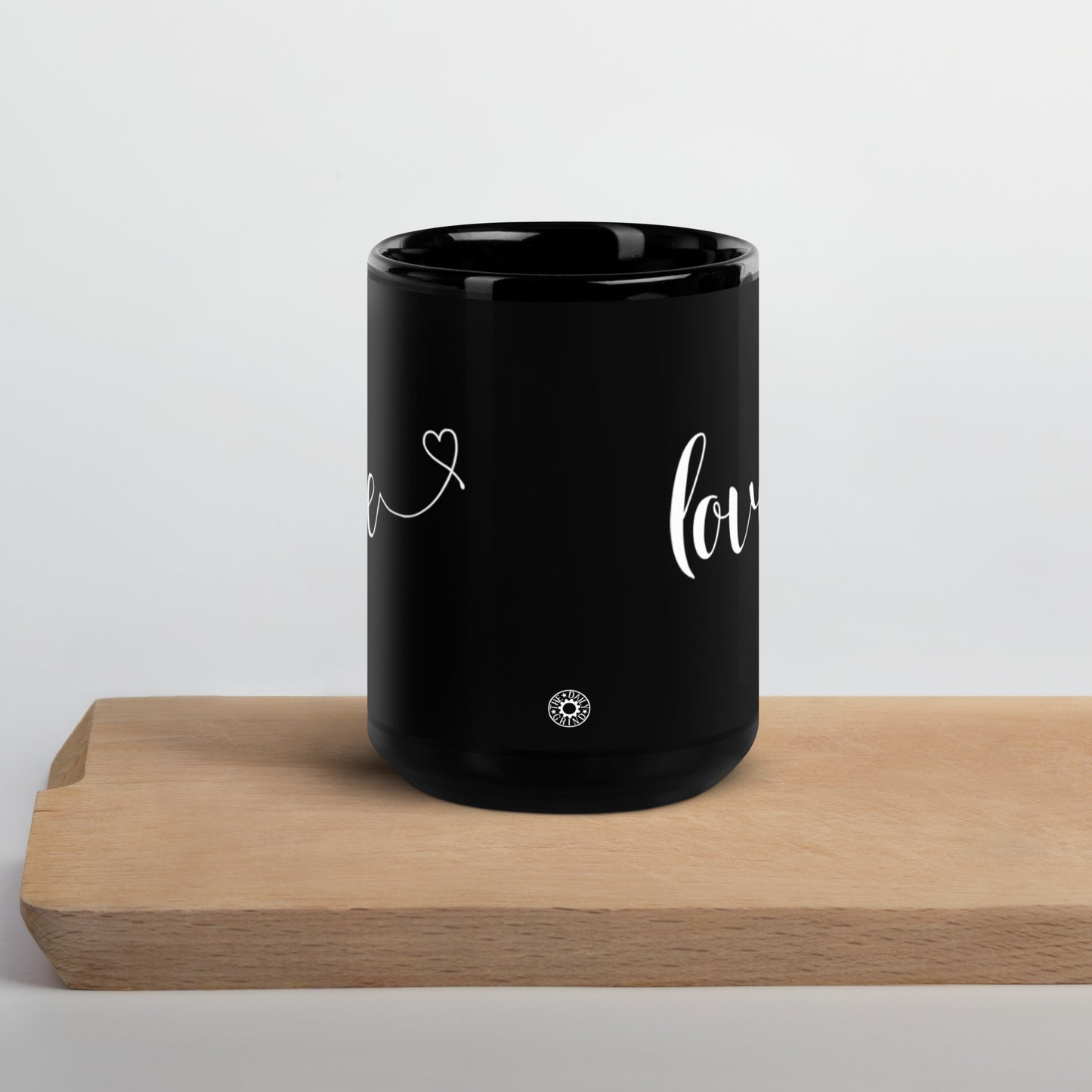 Love (heart) Black Glossy Mug