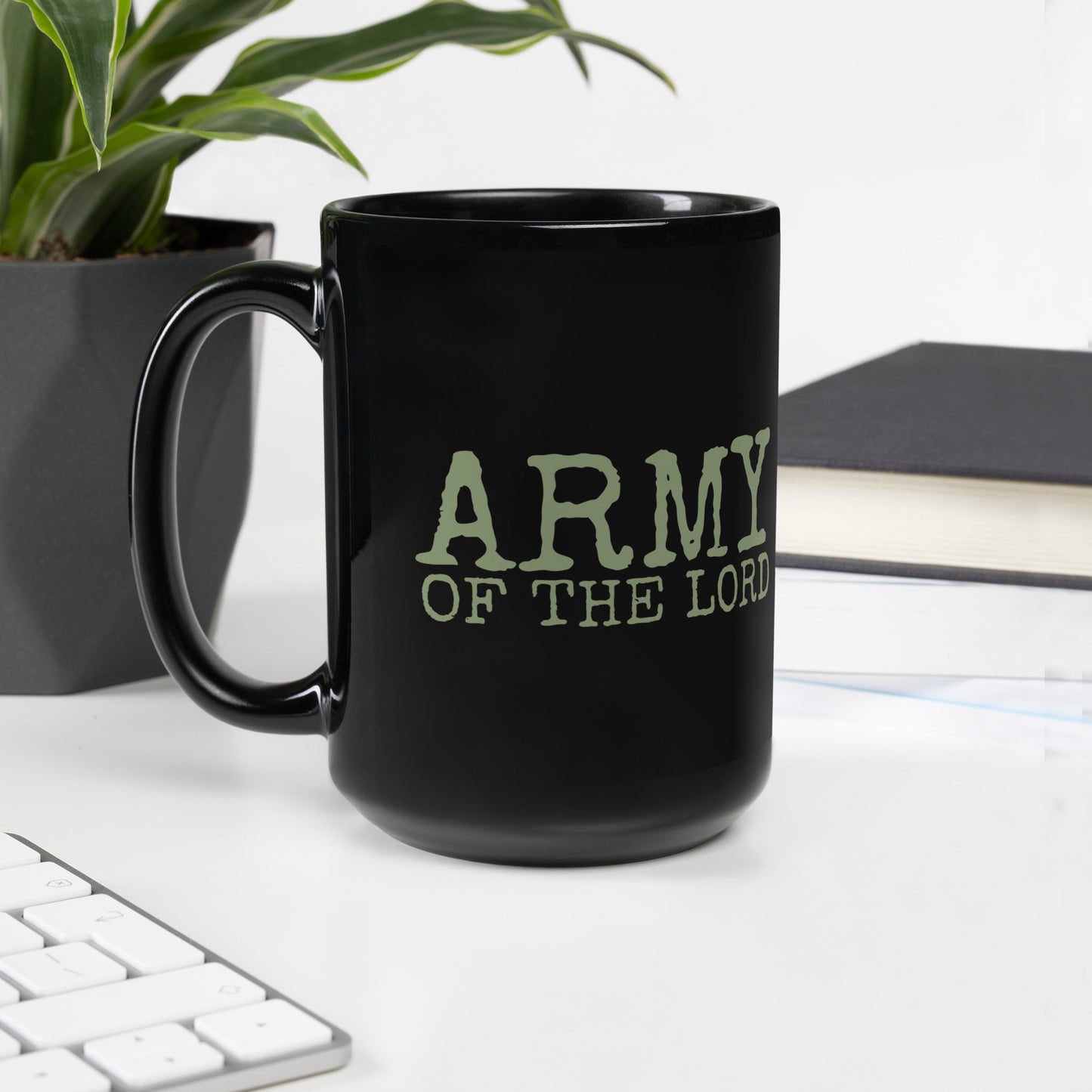 Army of the Lord Black Glossy Mug