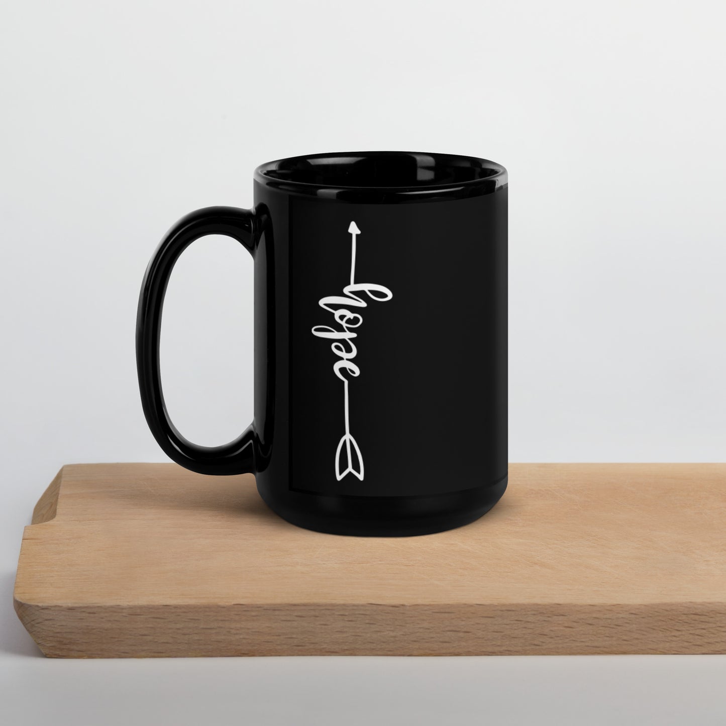 Hope Black Glossy Mug