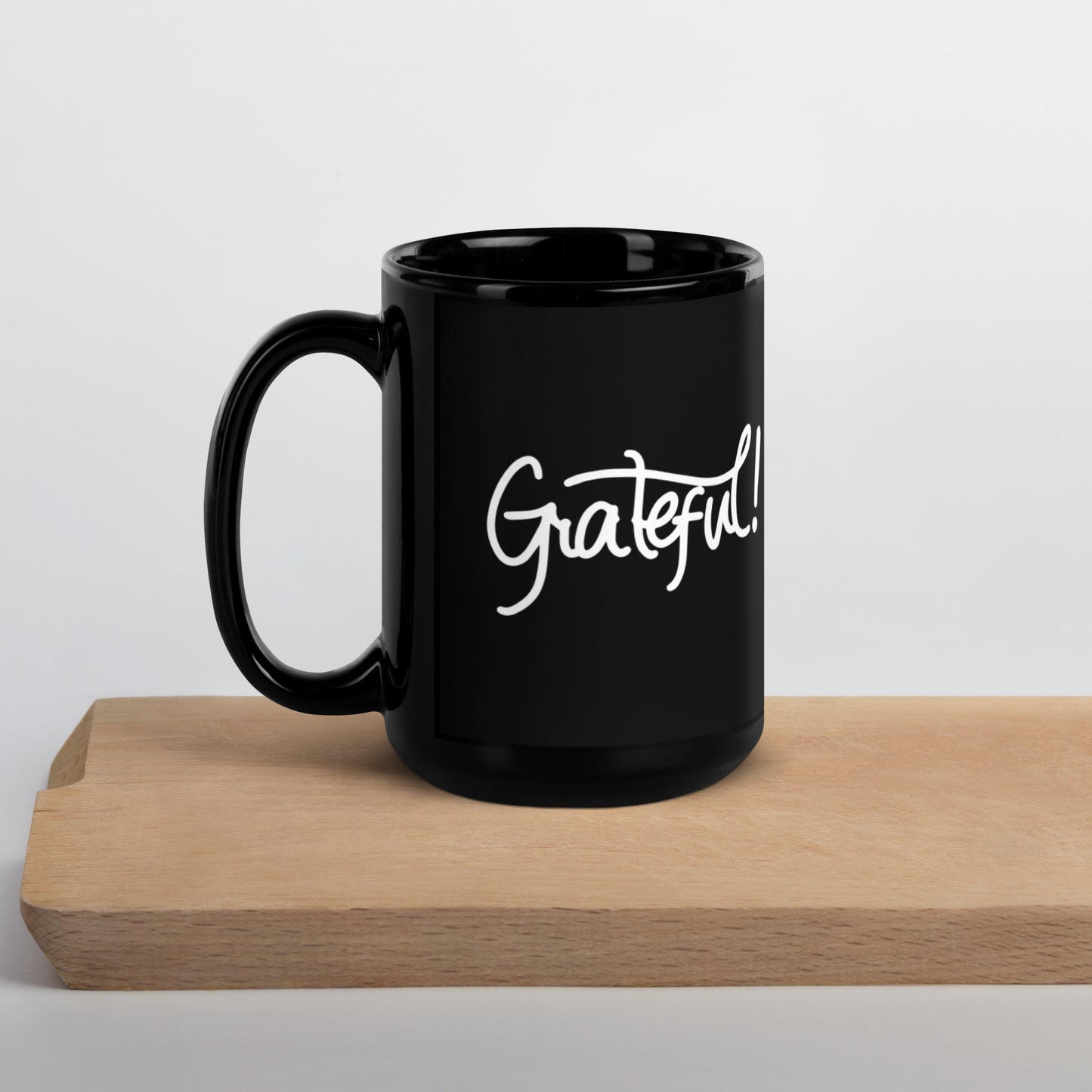 Grateful Black Glossy Mug