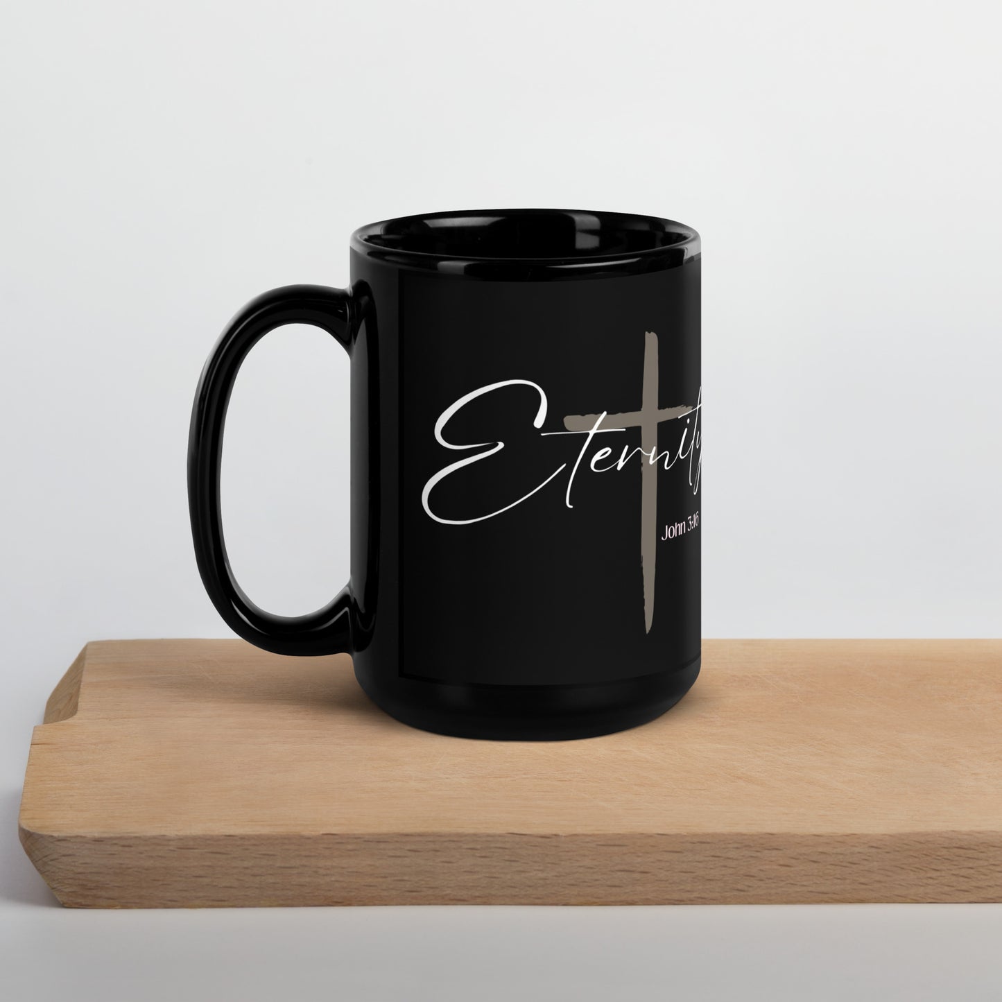 Eternity Black Glossy Mug