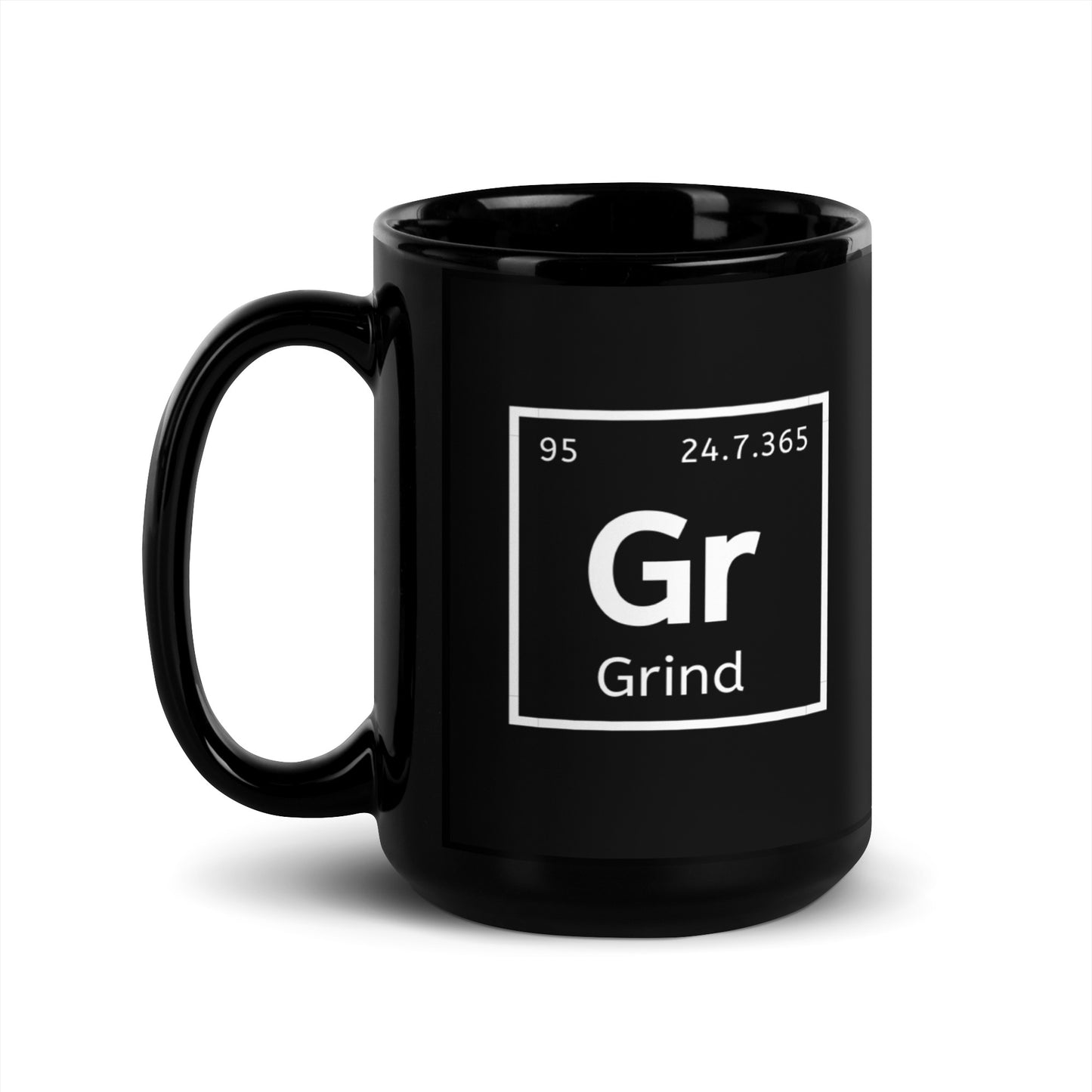 Grind Periodic Element Black Glossy Mug