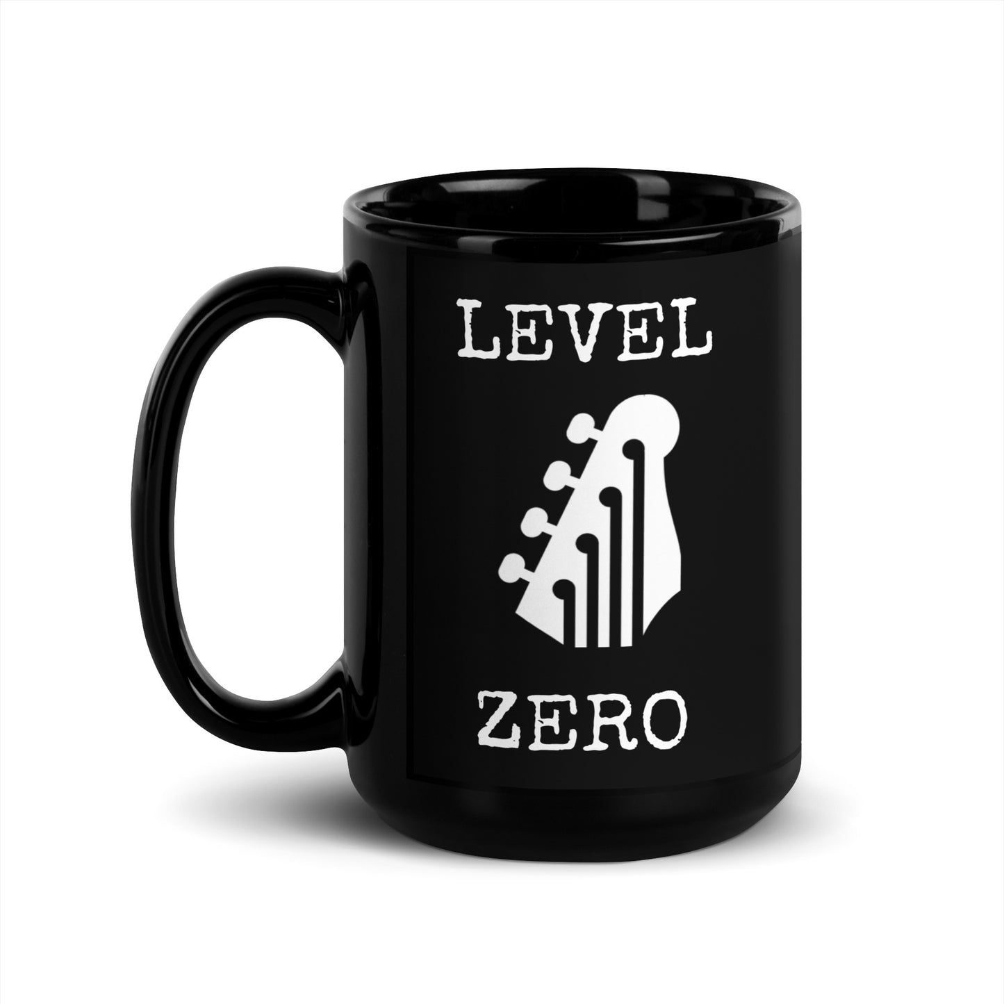 Level Zero Guitar Head Black Glossy Mug