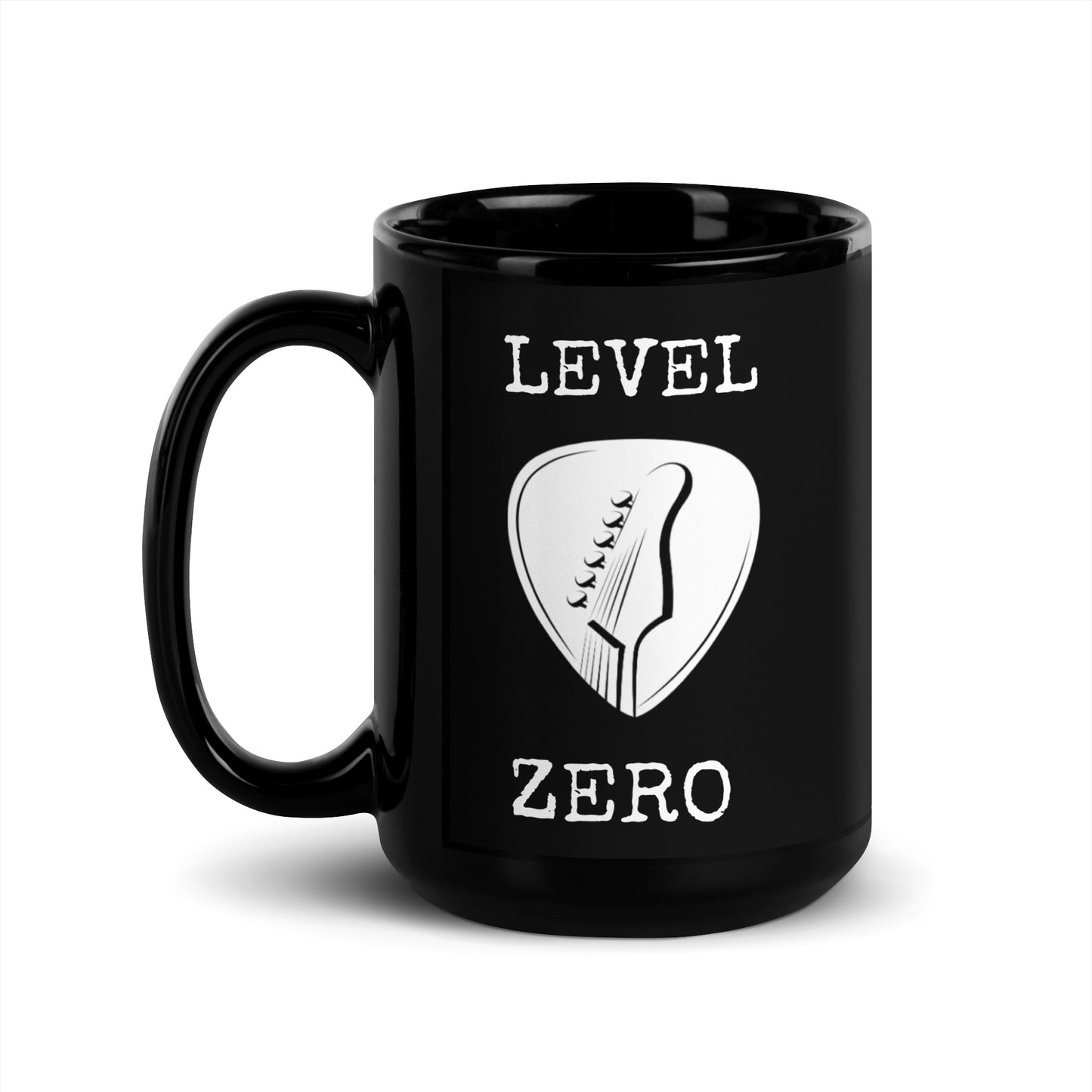 Guitar Pick Black Glossy Mug