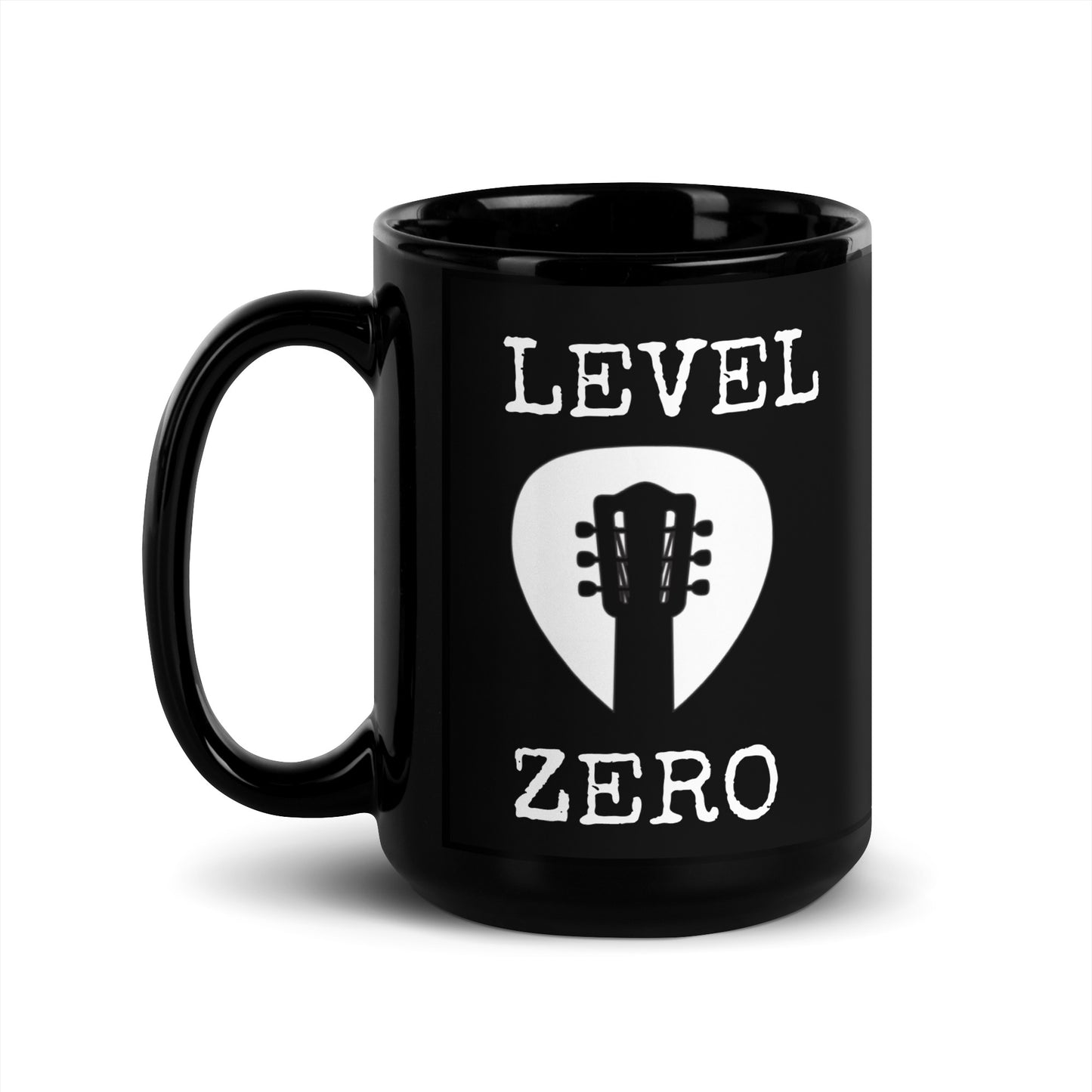 Guitar Pick Black Glossy Mug