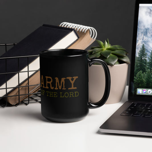 Army of the Lord Black Glossy Mug