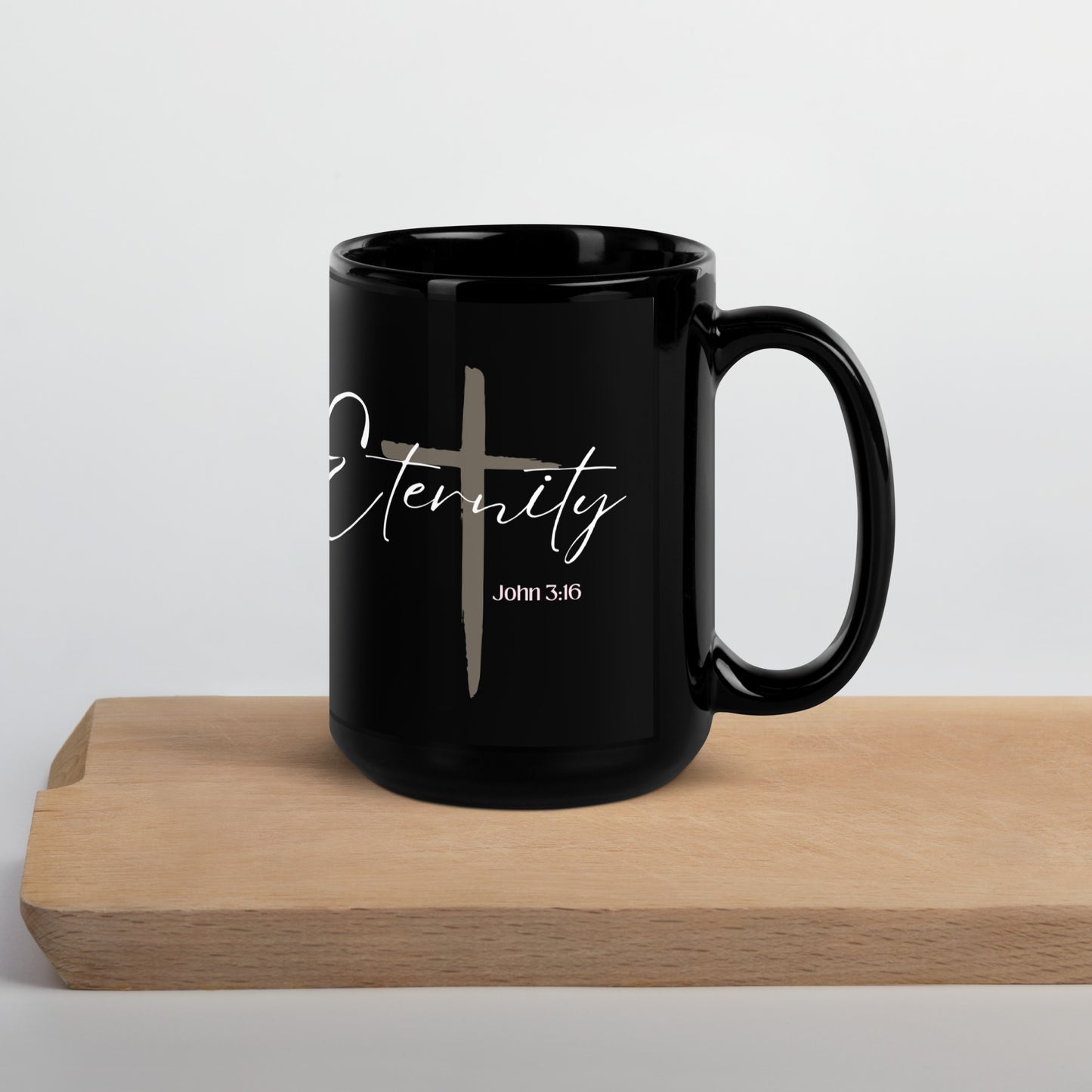 Eternity Black Glossy Mug