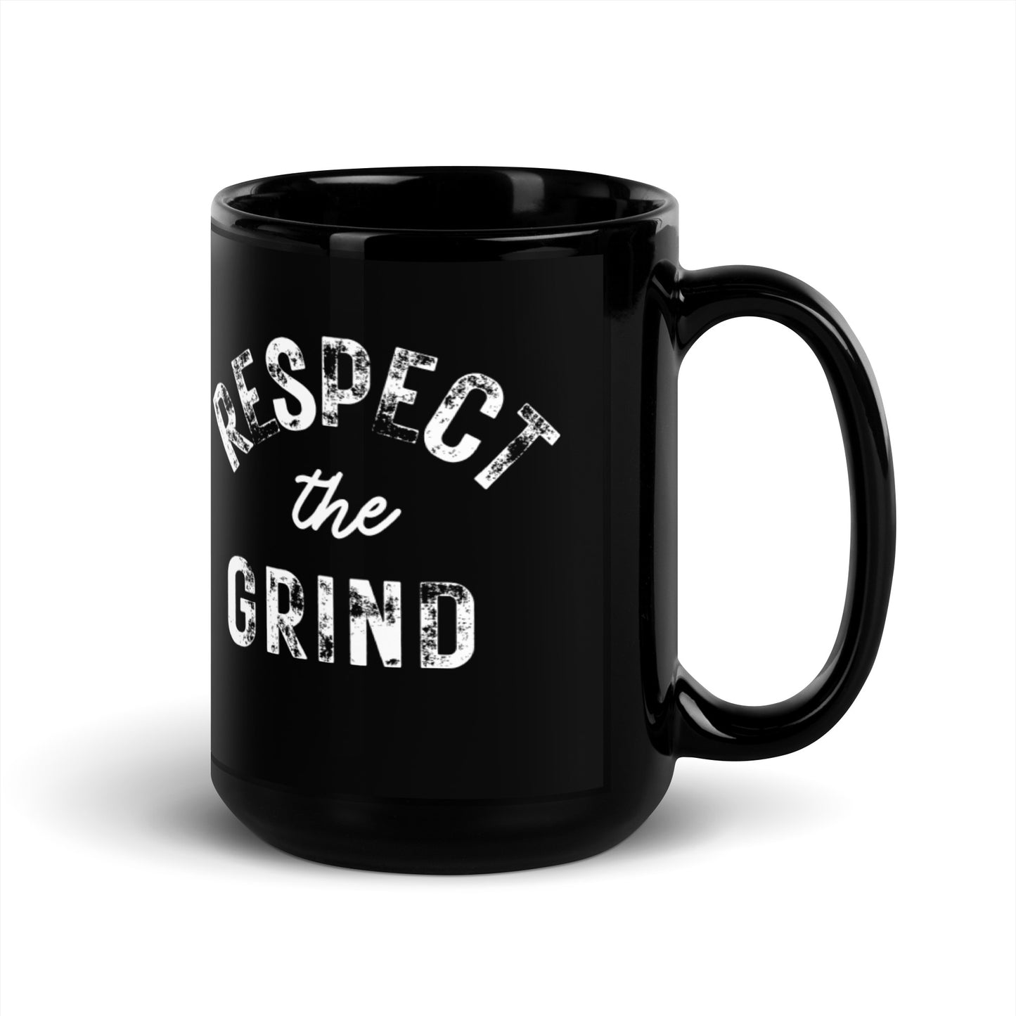 Respect the Grind Black Glossy Mug