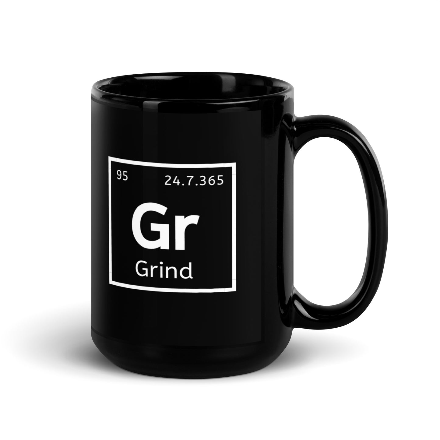 Grind Periodic Element Black Glossy Mug