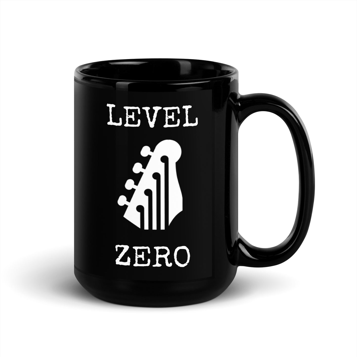 Level Zero Guitar Head Black Glossy Mug