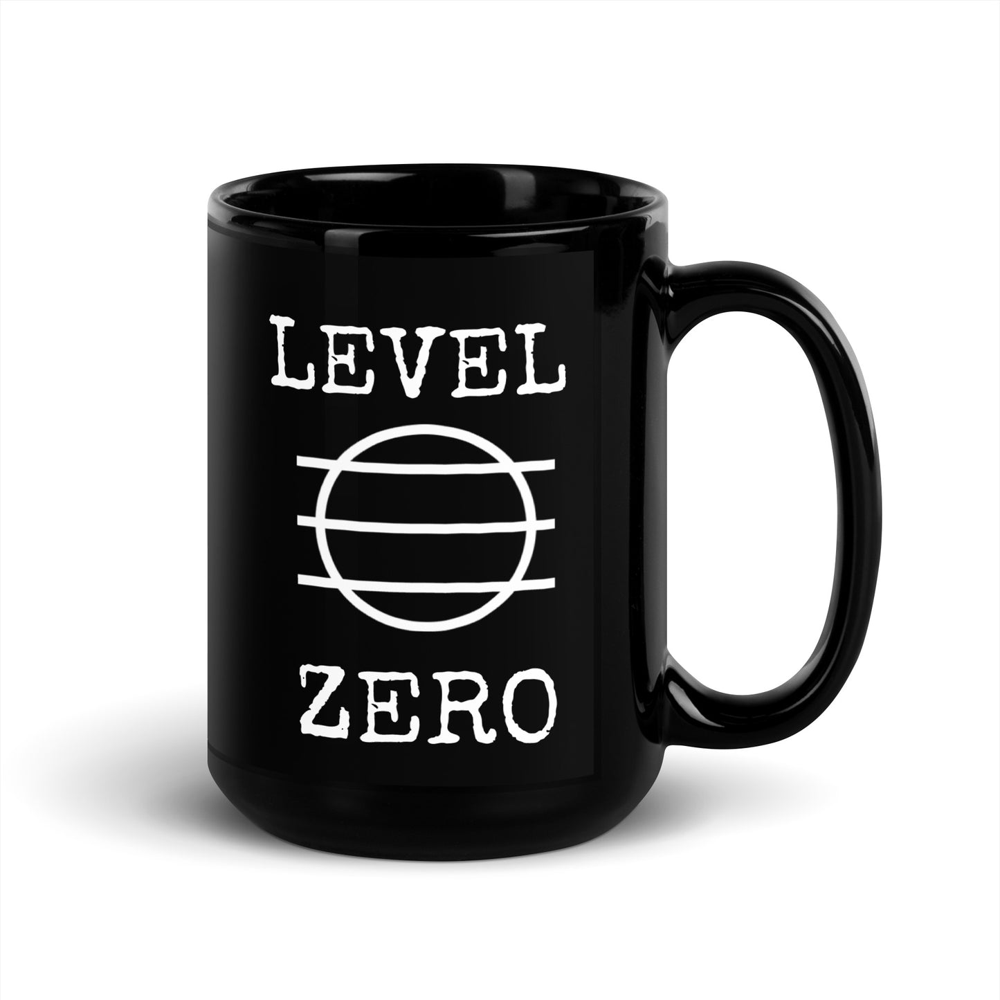 Level Zero Music Note Black Glossy Mug